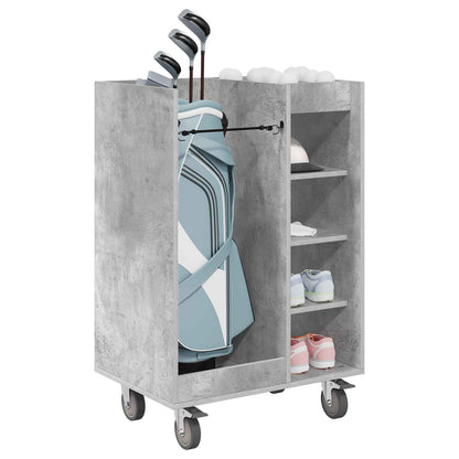 Golf Cabinet with Wheel Plain Concrete Grey 65 x 45 x 98 cm