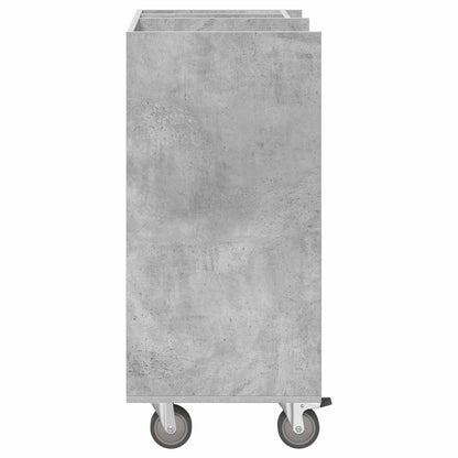 Golf Cabinet with Wheel Plain Concrete Grey 65 x 45 x 98 cm