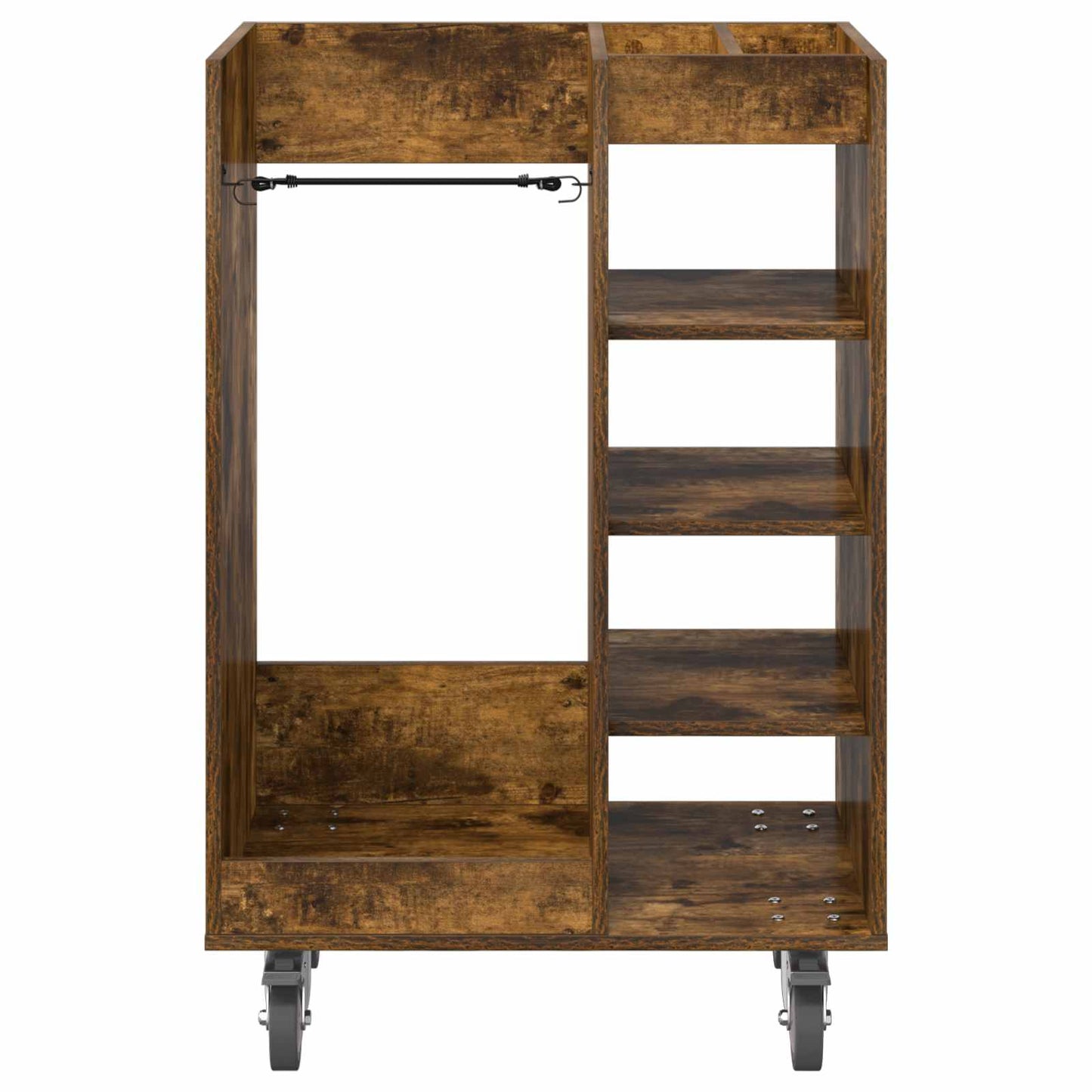 Golf Cabinet with Wheel Plain Smoked Oak 65 x 45 x 98 cm