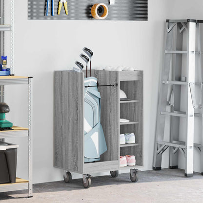 Golf Cabinet with Wheel Plain Grey Sonoma 65 x 45 x 98 cm