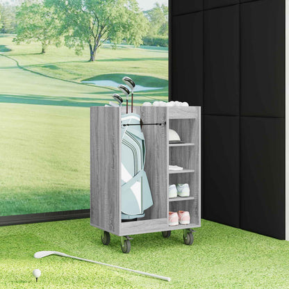 Golf Cabinet with Wheel Plain Grey Sonoma 65 x 45 x 98 cm
