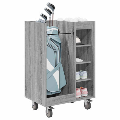 Golf Cabinet with Wheel Plain Grey Sonoma 65 x 45 x 98 cm