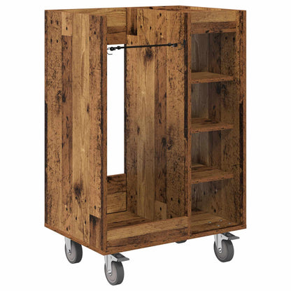 Golf Cabinet with Wheel Plain Old Wood 65 x 45 x 98 cm