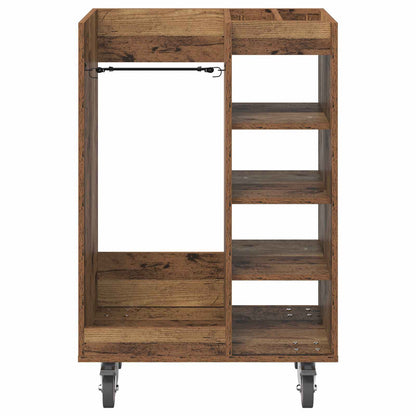 Golf Cabinet with Wheel Plain Old Wood 65 x 45 x 98 cm