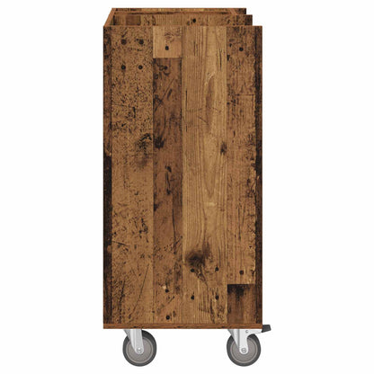 Golf Cabinet with Wheel Plain Old Wood 65 x 45 x 98 cm