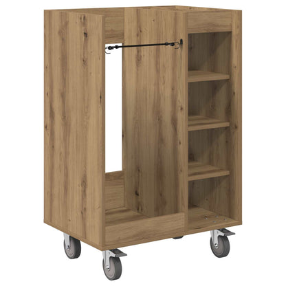 Golf Cabinet with Wheel Plain Artisan Oak 65 x 45 x 98 cm