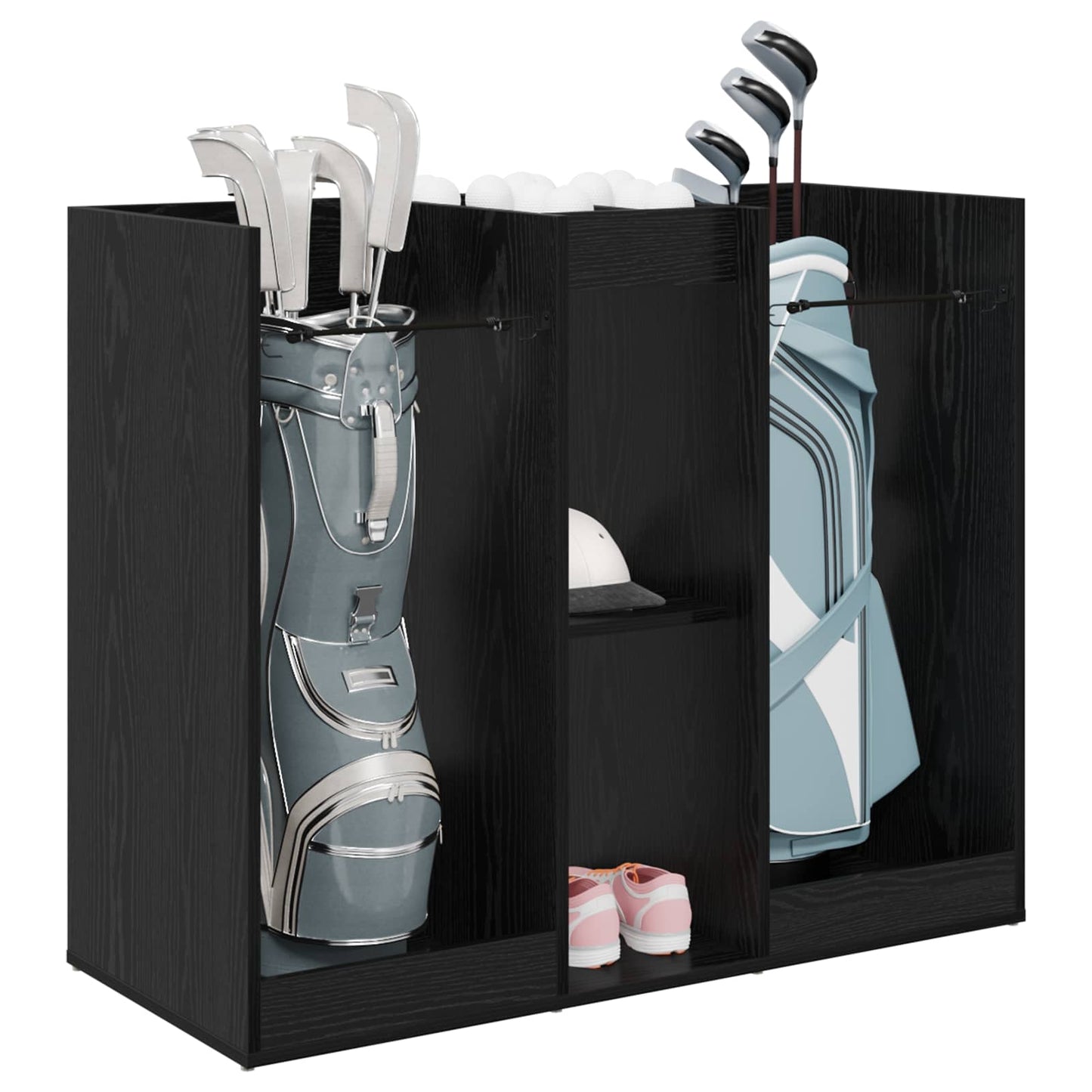 Golf Cabinet Plain Black Oak 102 x 45 x 85.5 cm
