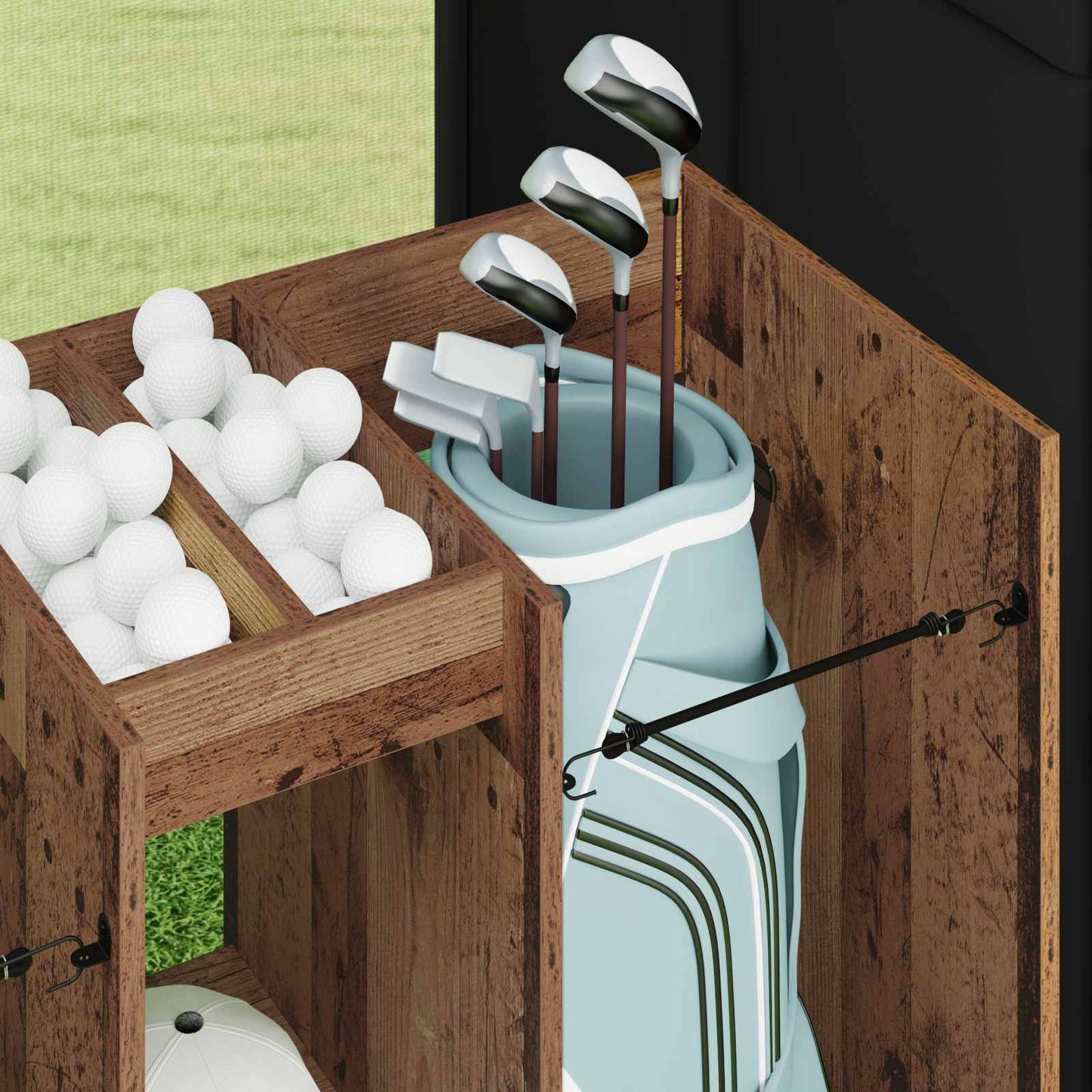Golf Cabinet Plain Old Wood 102 x 45 x 85.5 cm