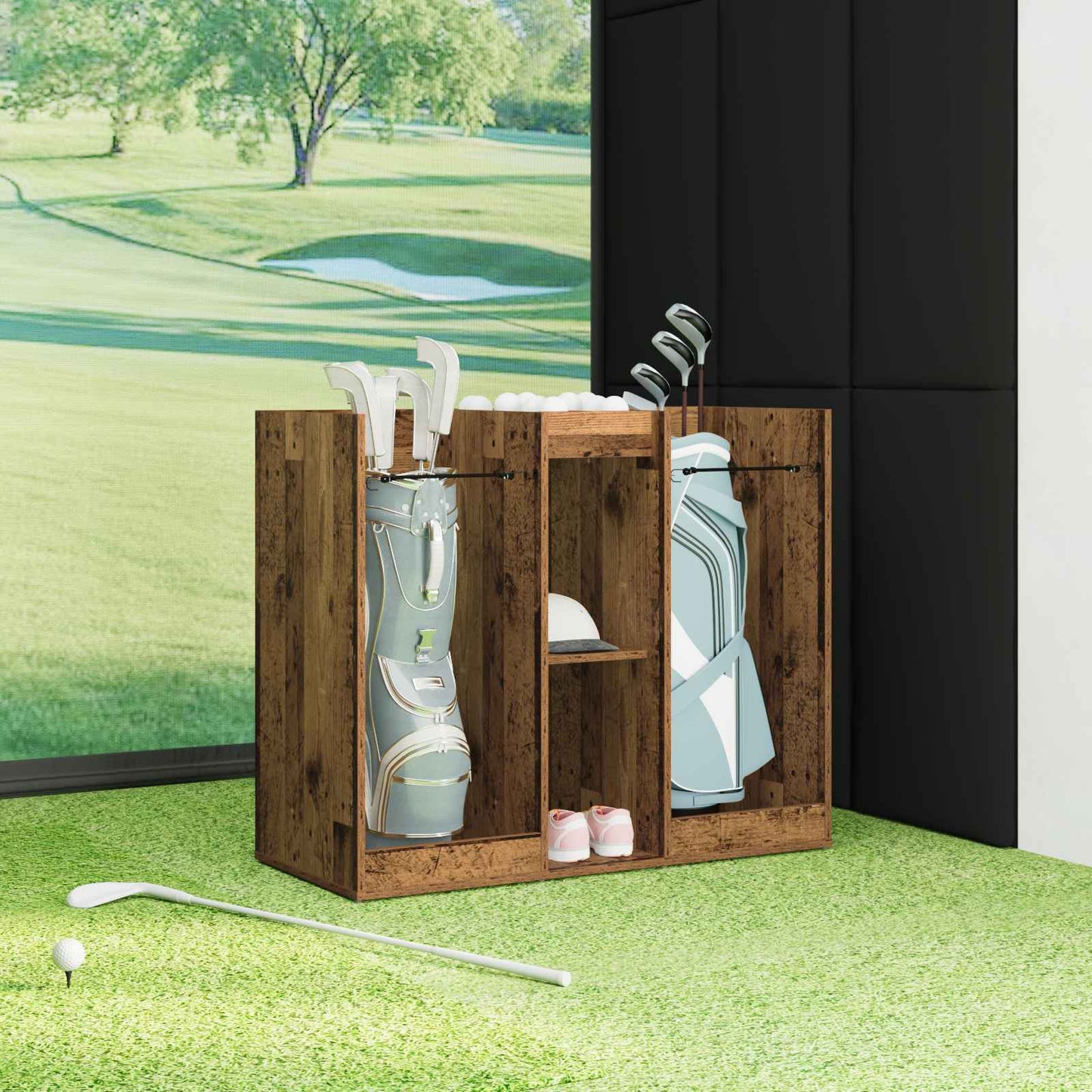 Golf Cabinet Plain Old Wood 102 x 45 x 85.5 cm