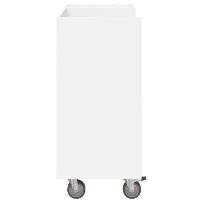 Golf Cabinet with Wheel Plain White 90 x 45 x 98 cm