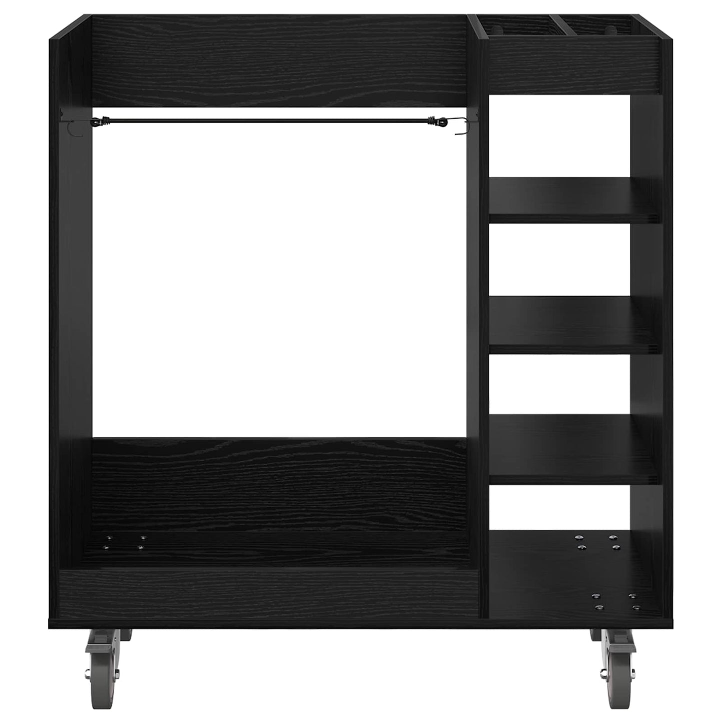 Golf Cabinet with Wheel Plain Black Oak 90 x 45 x 98 cm