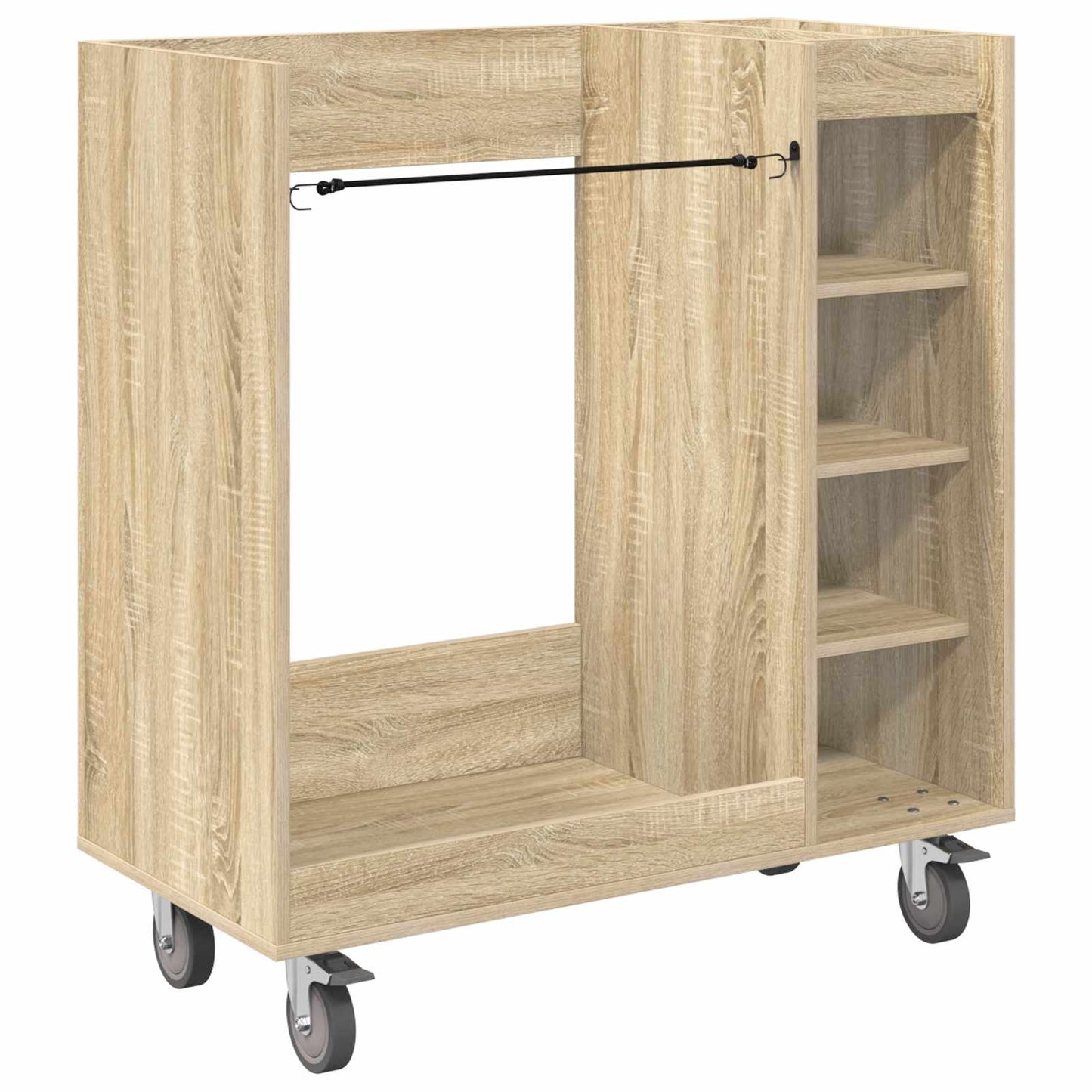 Golf Cabinet with Wheel Plain Sonoma Oak 90 x 45 x 98 cm