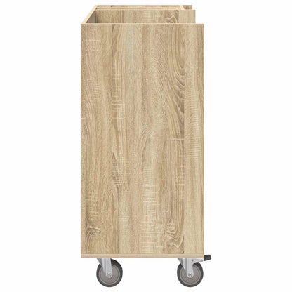 Golf Cabinet with Wheel Plain Sonoma Oak 90 x 45 x 98 cm