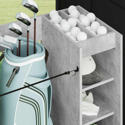 Golf Cabinet with Wheel Plain Concrete Grey 90 x 45 x 98 cm