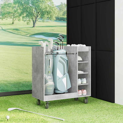 Golf Cabinet with Wheel Plain Concrete Grey 90 x 45 x 98 cm