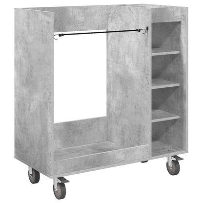 Golf Cabinet with Wheel Plain Concrete Grey 90 x 45 x 98 cm