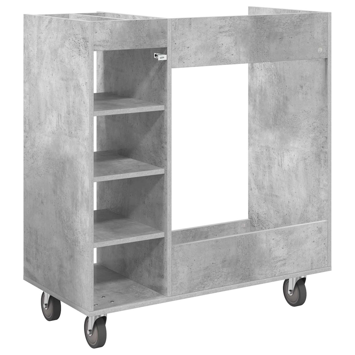 Golf Cabinet with Wheel Plain Concrete Grey 90 x 45 x 98 cm