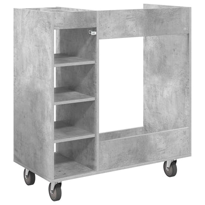 Golf Cabinet with Wheel Plain Concrete Grey 90 x 45 x 98 cm