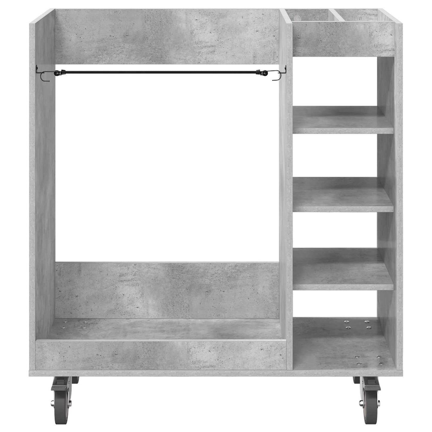 Golf Cabinet with Wheel Plain Concrete Grey 90 x 45 x 98 cm