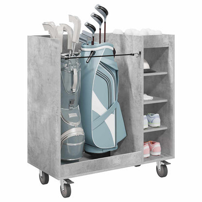Golf Cabinet with Wheel Plain Concrete Grey 90 x 45 x 98 cm