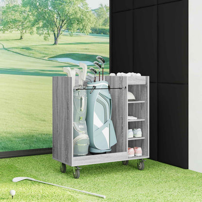 Golf Cabinet with Wheel Plain Grey Sonoma 90 x 45 x 98 cm
