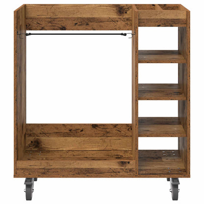 Golf Cabinet with Wheel Plain Old Wood 90 x 45 x 98 cm
