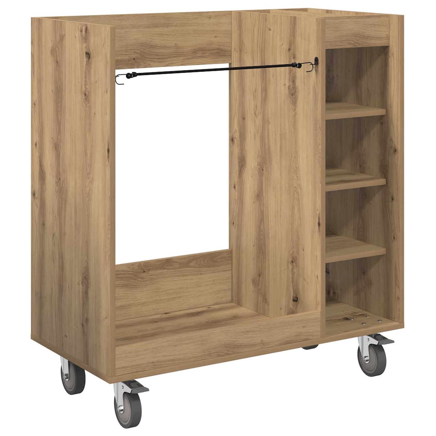 Golf Cabinet with Wheel Plain Artisan Oak 90 x 45 x 98 cm