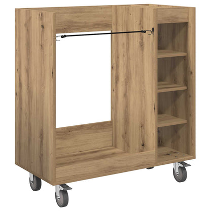 Golf Cabinet with Wheel Plain Artisan Oak 90 x 45 x 98 cm