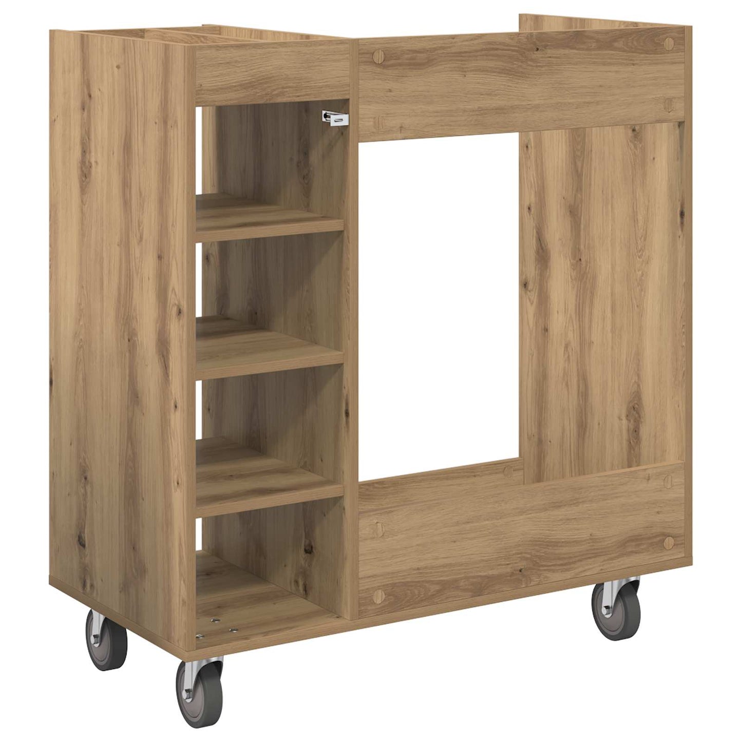 Golf Cabinet with Wheel Plain Artisan Oak 90 x 45 x 98 cm