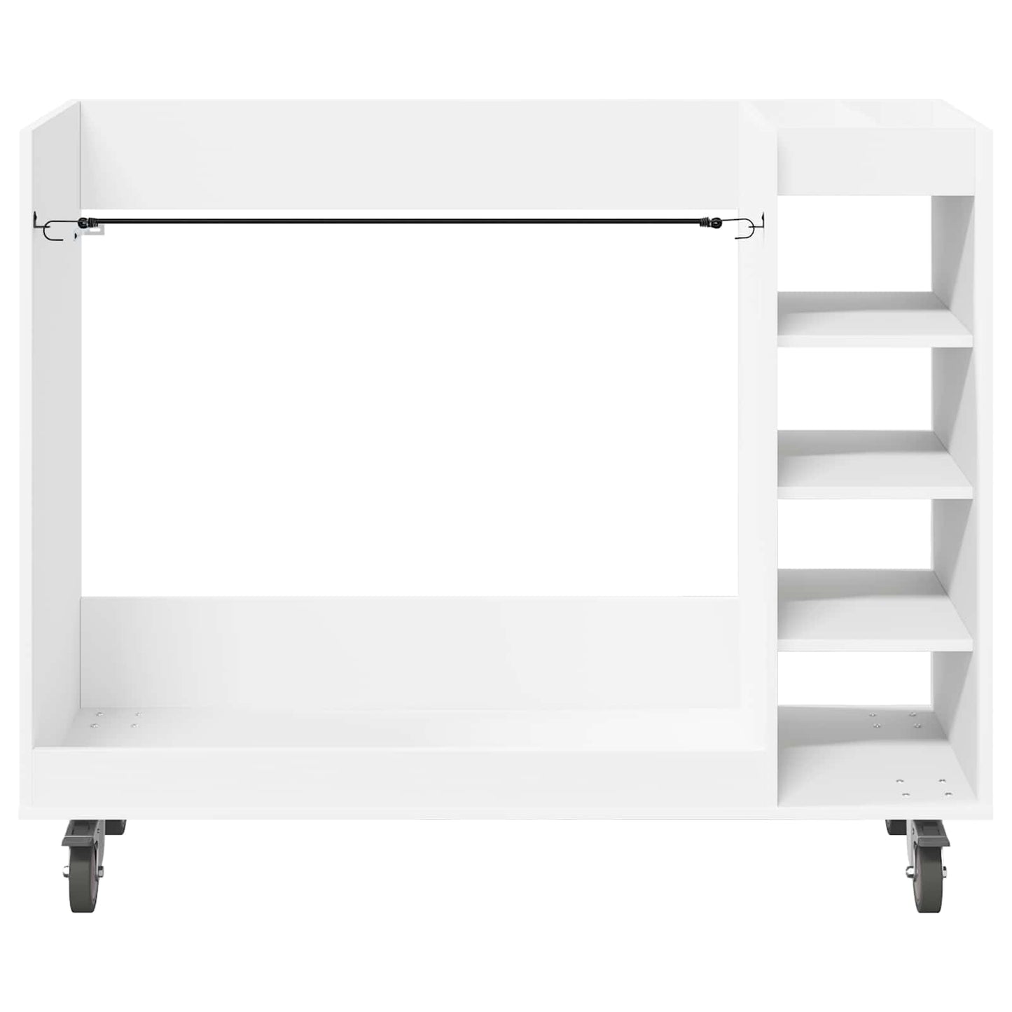 Golf Cabinet with Wheel Plain White 120 x 45 x 98 cm