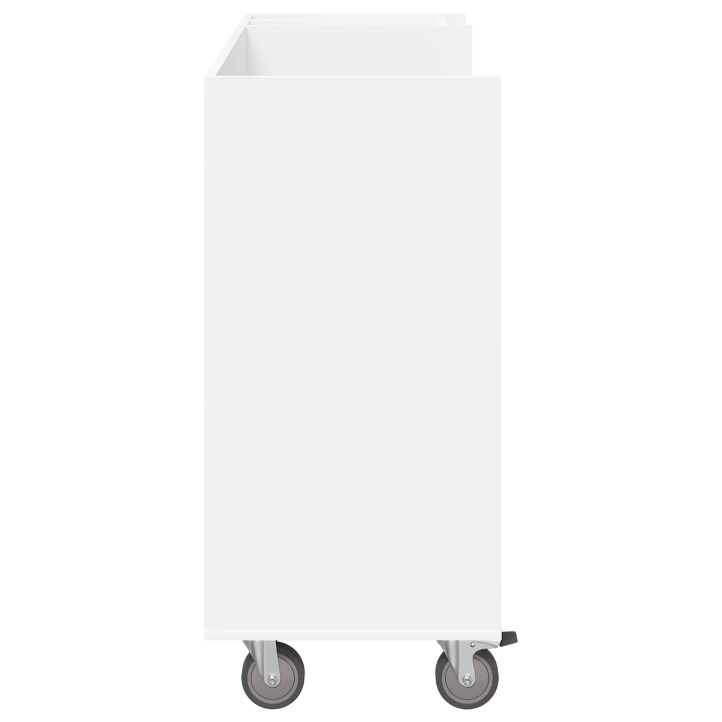 Golf Cabinet with Wheel Plain White 120 x 45 x 98 cm