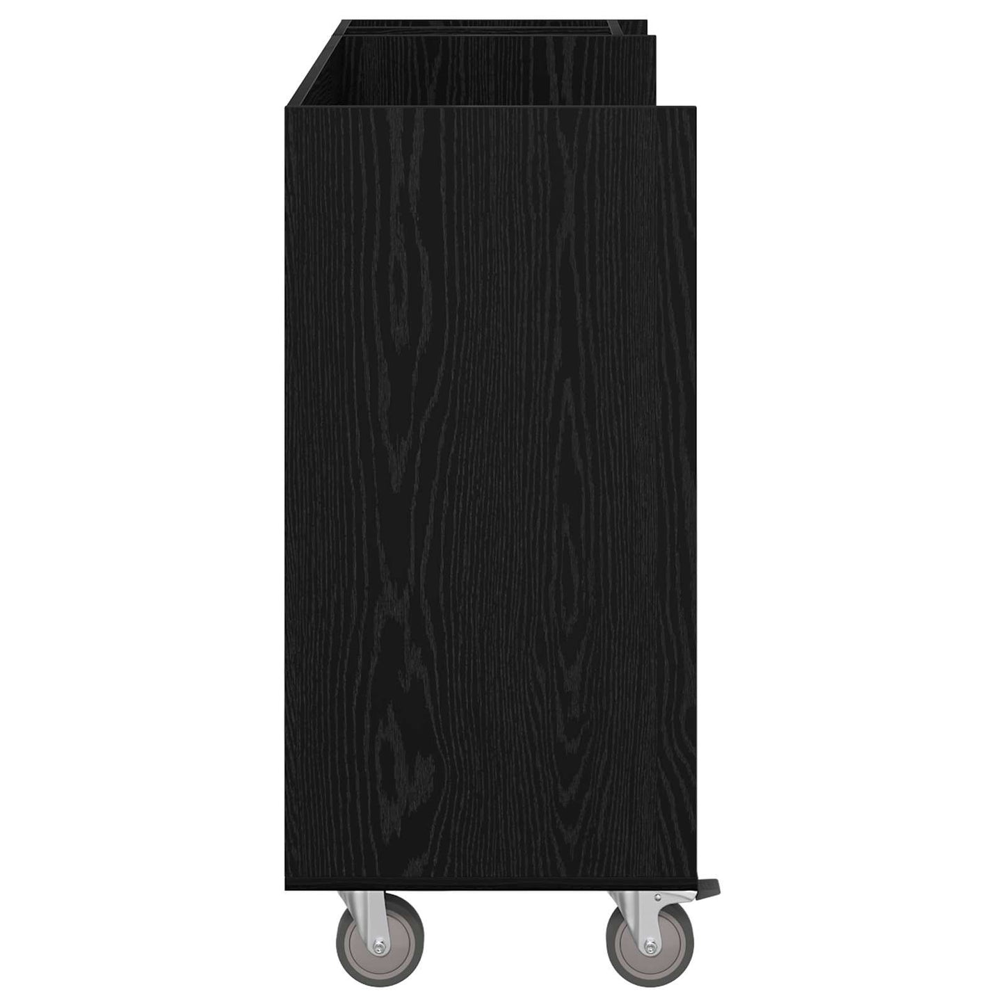 Golf Cabinet with Wheel Plain Black Oak 120 x 45 x 98 cm