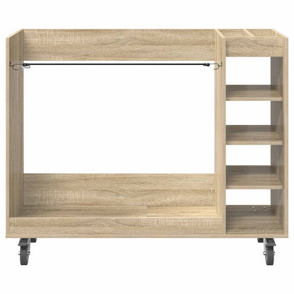 Golf Cabinet with Wheel Plain Sonoma Oak 120 x 45 x 98 cm