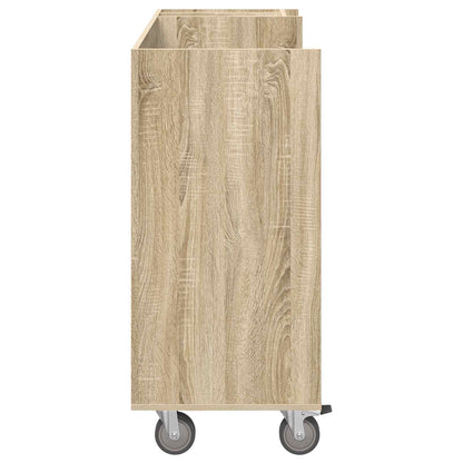 Golf Cabinet with Wheel Plain Sonoma Oak 120 x 45 x 98 cm