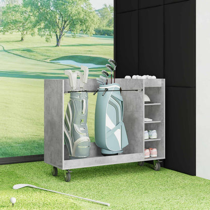 Golf Cabinet with Wheel Plain Concrete Grey 120 x 45 x 98 cm