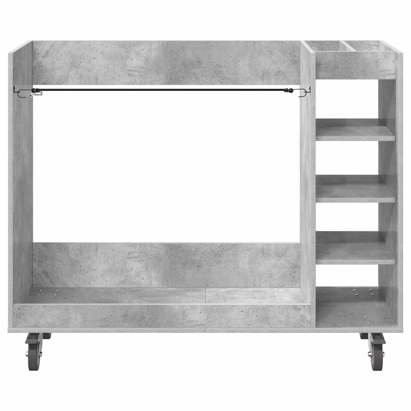 Golf Cabinet with Wheel Plain Concrete Grey 120 x 45 x 98 cm