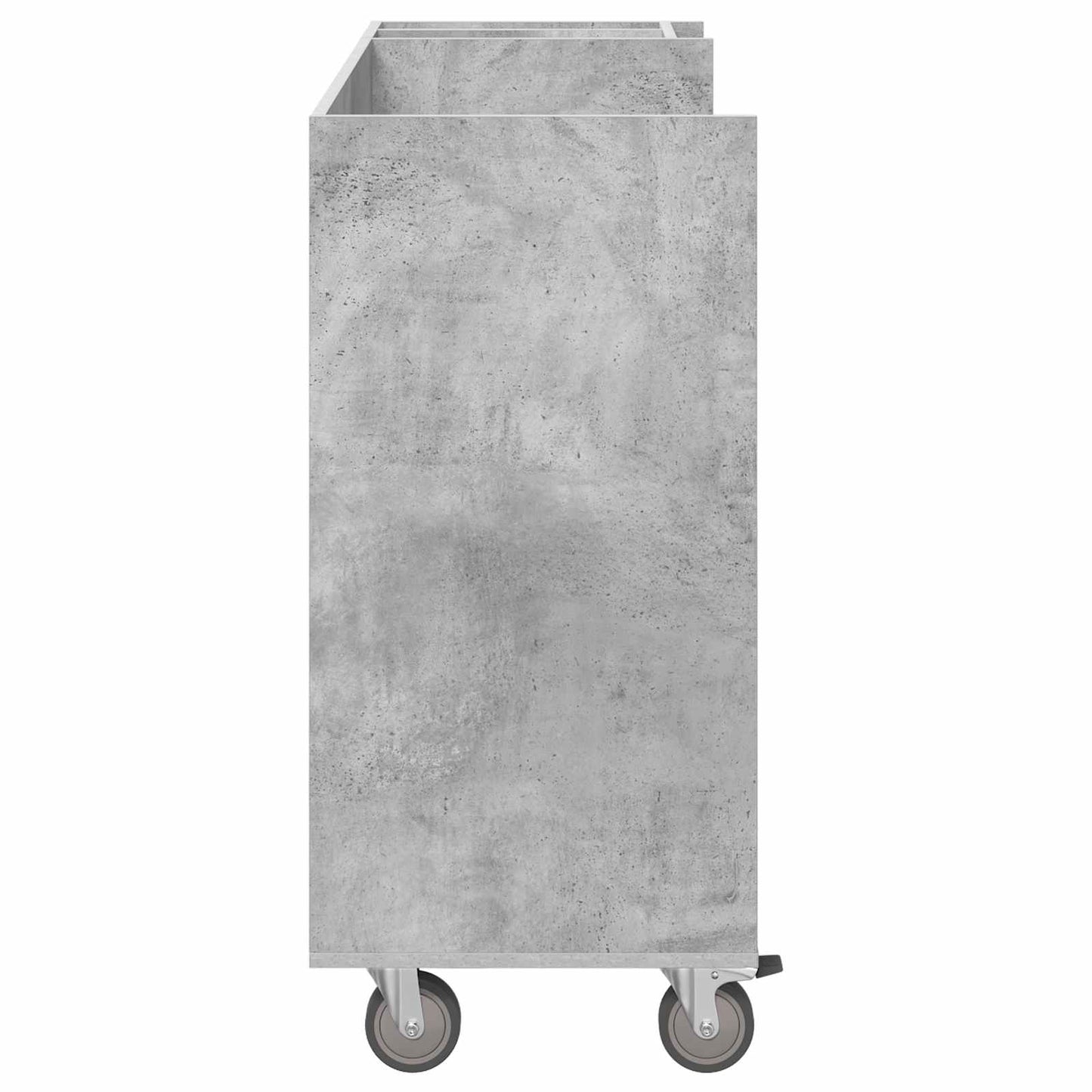 Golf Cabinet with Wheel Plain Concrete Grey 120 x 45 x 98 cm