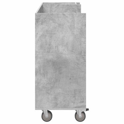 Golf Cabinet with Wheel Plain Concrete Grey 120 x 45 x 98 cm
