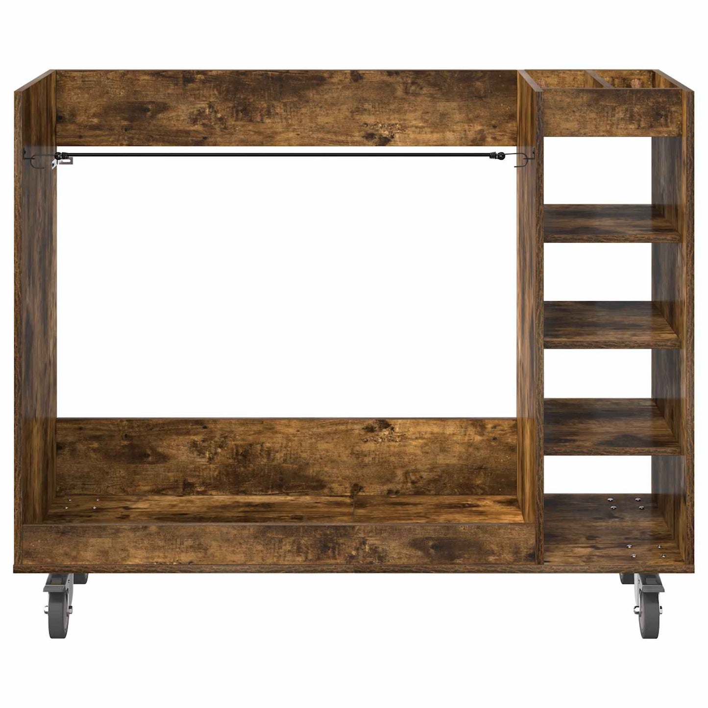Golf Cabinet with Wheel Plain Smoked Oak 120 x 45 x 98 cm