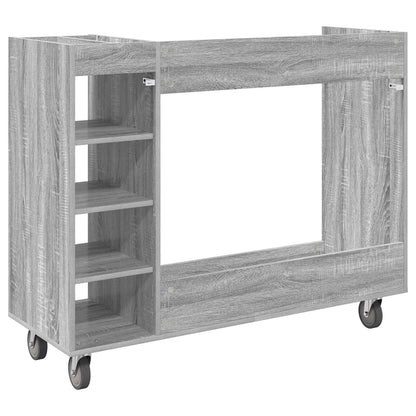 Golf Cabinet with Wheel Plain Grey Sonoma 120 x 45 x 98 cm