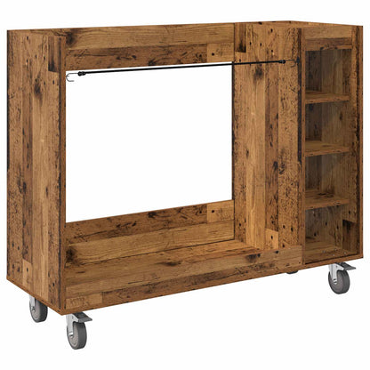 Golf Cabinet with Wheel Plain Old Wood 120 x 45 x 98 cm