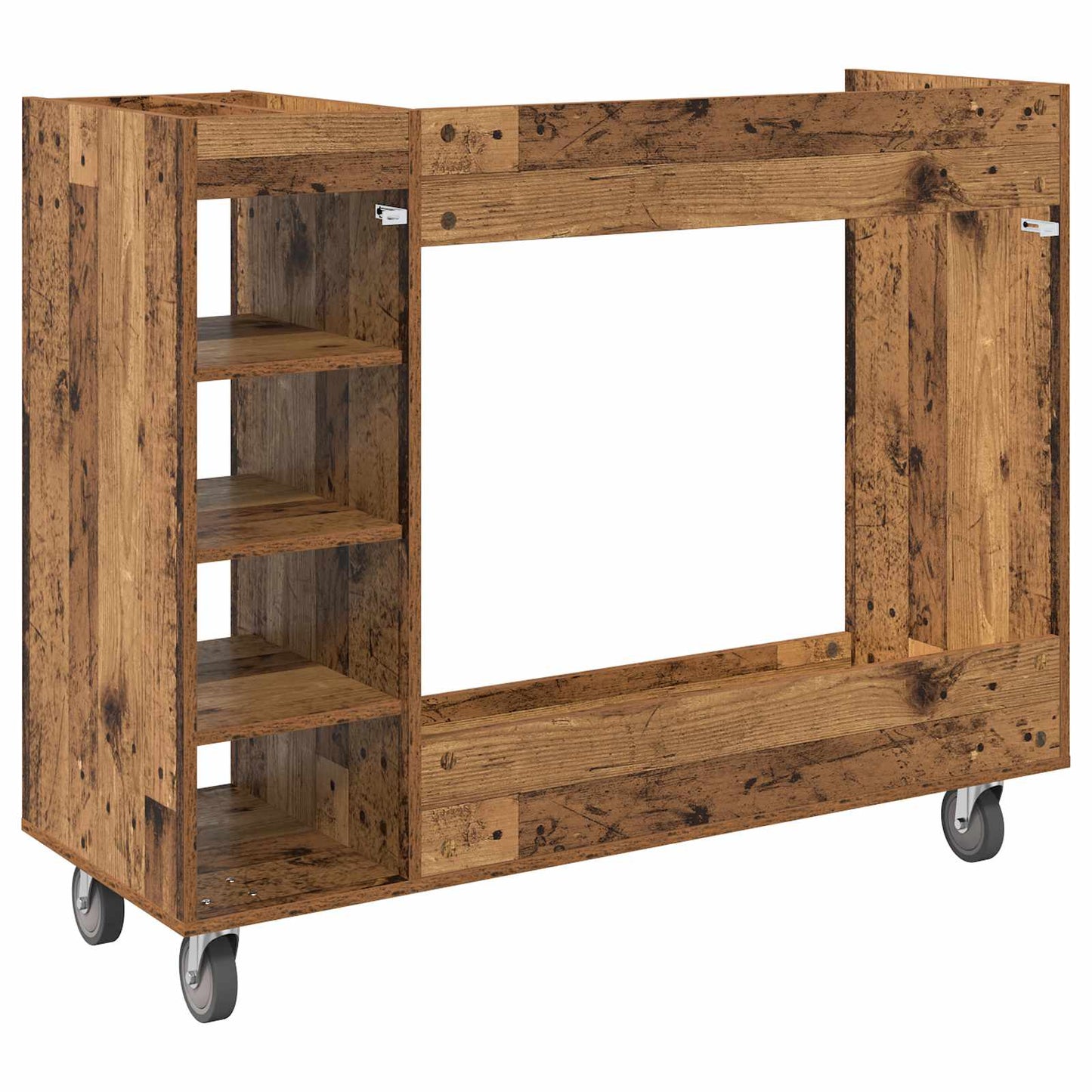 Golf Cabinet with Wheel Plain Old Wood 120 x 45 x 98 cm