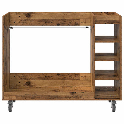 Golf Cabinet with Wheel Plain Old Wood 120 x 45 x 98 cm