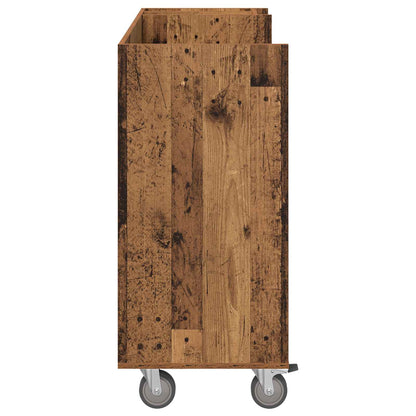 Golf Cabinet with Wheel Plain Old Wood 120 x 45 x 98 cm