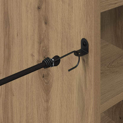 Golf Cabinet with Wheel Plain Artisan Oak 120 x 45 x 98 cm