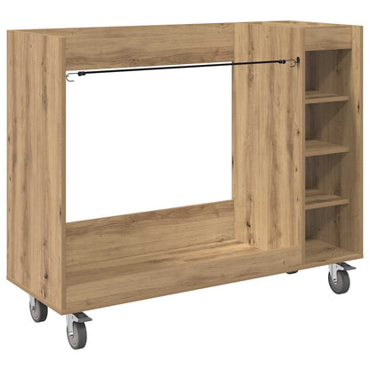 Golf Cabinet with Wheel Plain Artisan Oak 120 x 45 x 98 cm