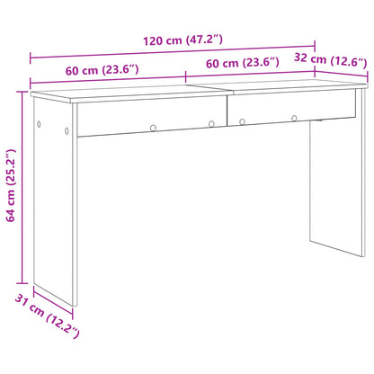 Keyboard Stand Grey Sonoma 120 x 32 x 64 cm Engineered Wood