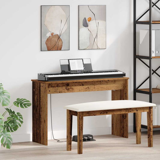 Keyboard Stand Old Wood 100 x 32 x 64 cm Engineered Wood