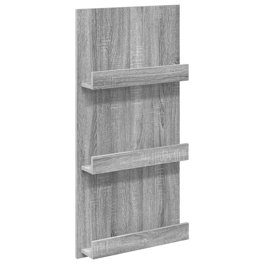 Magazine Rack Grey Sonoma 51 x 11 x 102 cm Engineered Wood