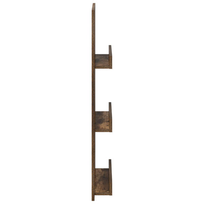 Magazine Rack Smoked Oak 43 x 11 x 102 cm Engineered Wood